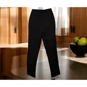 Joan Vass Womens Leggings Size M Black Mid Rise Tapered Leg